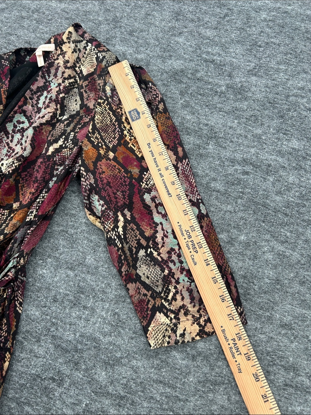 Rebecca Taylor Burgundy Rust Snake-Print Wrap Midi Dress Size 2 - Picture 10 of 15